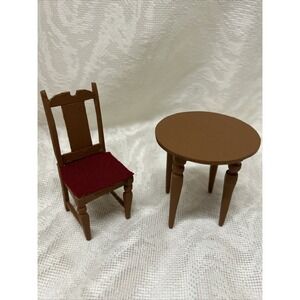 Dollhouse Miniature Chrysnbon  Furniture 1:12 Scale 2 Piece‎ Lot Vintage 70's